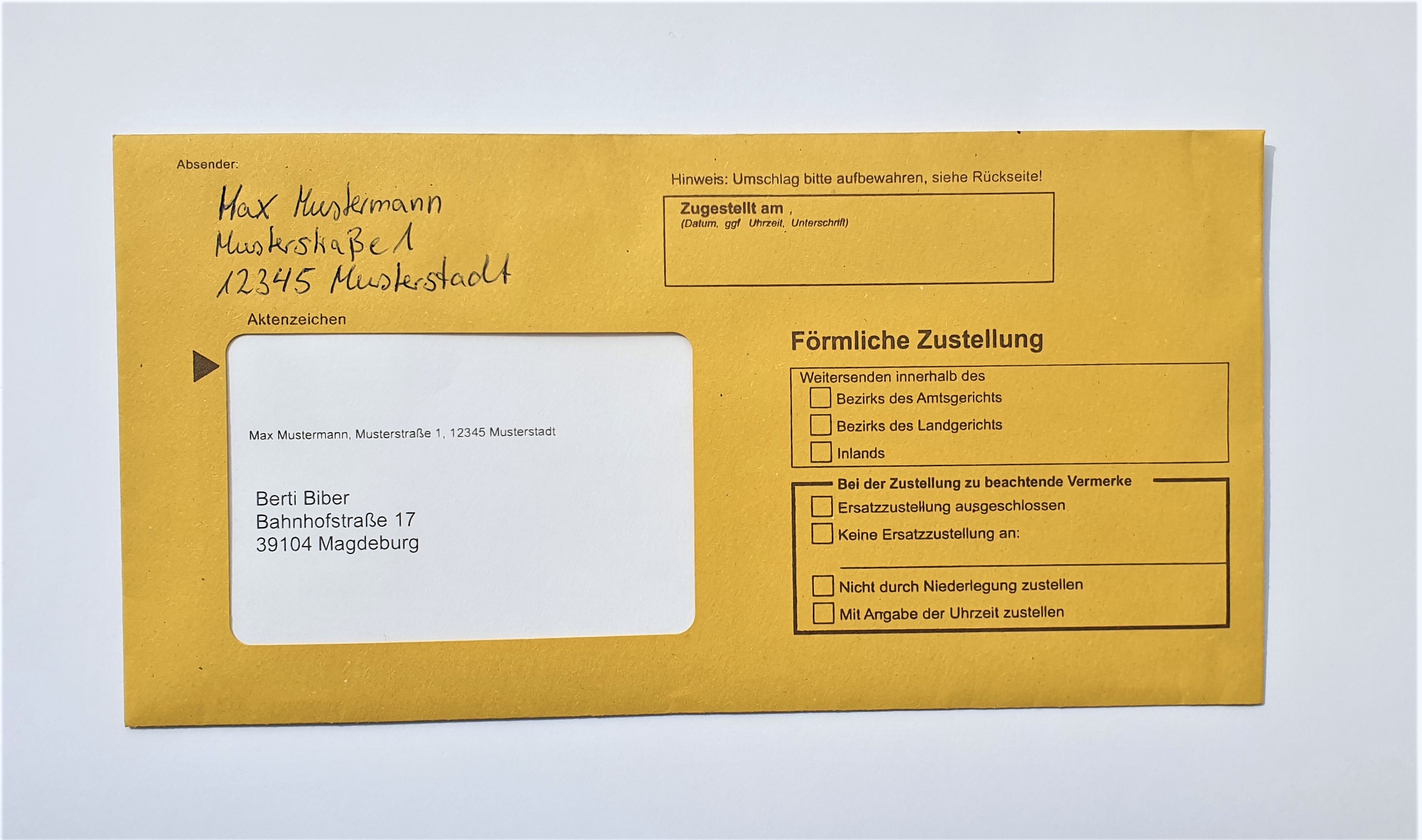 Postzustellungsauftrag / PZA